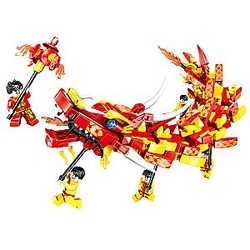 ZHEGAO QL0955 New Year's Day: Dragon Dance Advanced Model Block