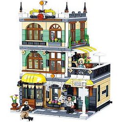 ZHEGAO QL0936 Street View: Roman Restaurant Advanced Model Block