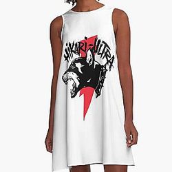 Zillakami x Sosmula Hikari Ultra Logo (City Morgue) [RED BOLT] A-Line Dress