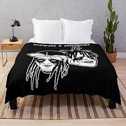Sosmula X Zillakami face vintage art Throw Blanket