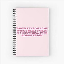 Zolita Bloodstream Lyrics Spiral Notebook