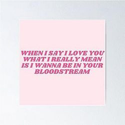 Zolita Bloodstream Lyrics Poster