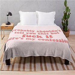 zolita probably shouldn't tell you this but fuck it heres my confession song lyrics- somebody i fucked once Throw Blanket
