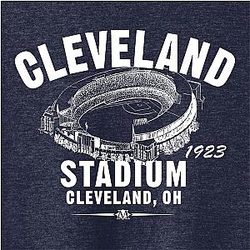 Cleveland Baseball Classic Cut Premium Tri-Blend Tee Shirt Past Home of Your Cleveland Guardians Red Heather