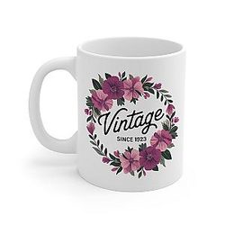 102nd Birthday Gifts for Her 
Vintage Mug, 
102 Year Old Birthday Gifts for Women, Grandma Mom Aunt Nana, Party Decorations, 11oz Ceramic Coffee Cup