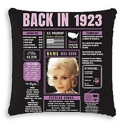 Year Old Birthday Party Decorations Purple Birthday Sofa Custom Throw Pillow, Soft Decorations Pillowcase Gifts for Boys Girls, Men Women