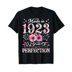 102 Year Old Floral 102nd Birthday Gift Women T-Shirt