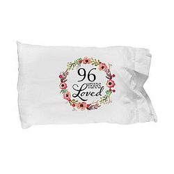 96th Birthday Gifts for Women Gift for 96 Year Old Female Pillowcase for Wife Mom Grandma
