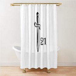 21 Savage Knife Shower Curtains
