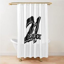 21 Savage Logo Shower Curtain