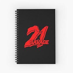 21 Savage Red Spiral Notebook