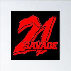 21 Savage Red Poster