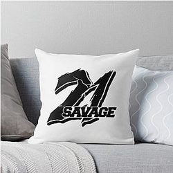 21 Savage Logo Throw Pillow