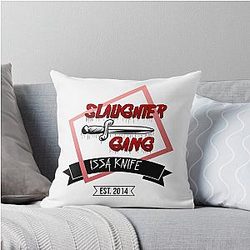 Slaughter Gang - 21 Savage - Knife Throw Pillow