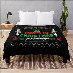 21 Savage - 21 Days Of Christmas Throw Blanket