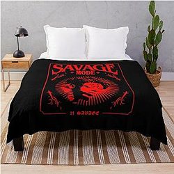 21 Savage Slaughter Gang Throw Blanket
