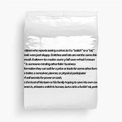 Snitches and Rat Interlude - 21 Savage x Metro Boomin Duvet Cover