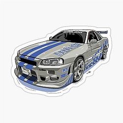 Fast Furious Skyline Sticker