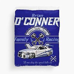 Brian O'Connor Family Racing Fast Furious Tribute Duvet Cover