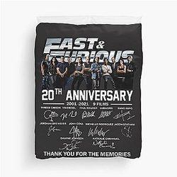 Fast Furious 20th Anniversary Duvet Cover
