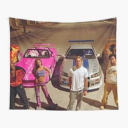 FAST FURIOUS RACE CAR SCENE Tapestry