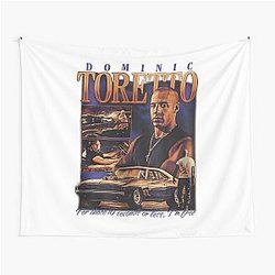 The Fast and Furious Dominic Toretto Racing Fan Art Tapestry