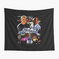 Fast and Furious Movie Cast Vintage Action Tapestry
