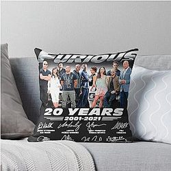 Fast Furious 20 Years Throw Pillow