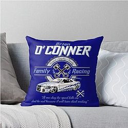 Brian O' Conner Family Racing Fast Furious Tribute Throw Pillow