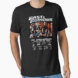 Fast and Furious Movie Characters with 20th Anniversary Essential T-Shirt