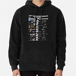 20th Anniversary 2001 2021 Fast Furious Signature Pullover Hoodie
