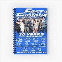 Fast Furious Essential T Shirt Spiral Notebook