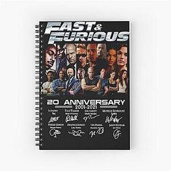 Fast and Furious 20th Anniversary Spiral Notebook