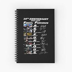 20th Anniversary Fast & Furious Signatures Spiral Notebook