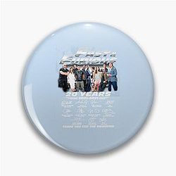 Fast Furious 20 Years Essential T Shirt Pin