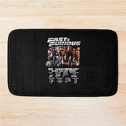 Fast and Furious Movie Characters with 20th Anniversary Bath Mat