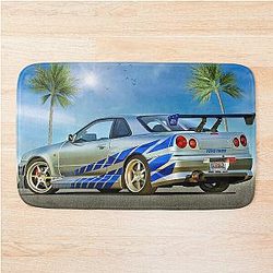 2 Fast 2 Furious Brian's Nissan R34 Bath Mat