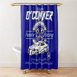 Brian O'Connor Family Racing Fast Furious Tribute Shower Curtain