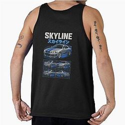 2 Fast Furious GT-R34 Skyline Tank Top