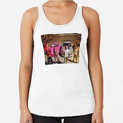 FAST RACE CAR SCENE Racerback Tank Top