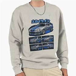 2 Fast Furious GT-R34 Skyline Pullover Sweatshirt