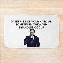30 Rock - Jack Donaghy - Dating is like your haircut sometimes triangles occur Bath Mat