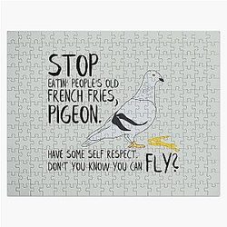 Stop Pigeon - Rock Quote Jigsaw Puzzle