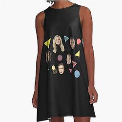 30 Rock Pattern A-Line Dress
