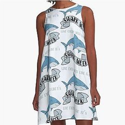 Live Every Week Like its Shark Week - 30 Rock A-Line Dress