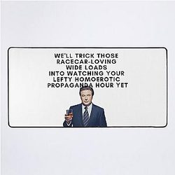 30 Rock - Jack Donaghy - We'll trick those racecar loving working men into watching your propaganda hour yet Desk Mat
