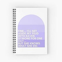 30 Rock Fine I'll set aside my feud with Raven Symone for one day but she knows what she did - Jenna Maroney Spiral Notebook