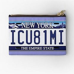 30 Rock - Tracy Jordan License Plate ICU81MI Inscrutable Zipper Pouch