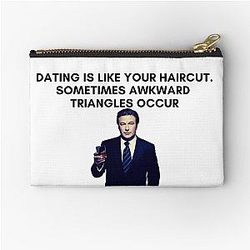 30 Rock - Jack Donaghy - Dating is like your haircut, sometimes awkward encounters occur Zipper Pouch
