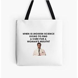 30 Rock - Dr Leo Spaceman - When Will Modern Science Find a Cure for a Woman's Mouth? All Over Print Tote Bag